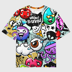 Футболка оверсайз мужская Граффити, цвет: 3D-принт