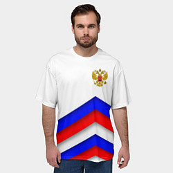 Футболка оверсайз мужская РОССИЯ ФОРМА АБСТРАКТНЫЙ, цвет: 3D-принт — фото 2