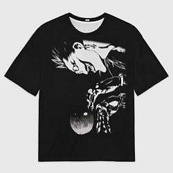 Футболка оверсайз мужская Рюк и яблоко Death Note, цвет: 3D-принт