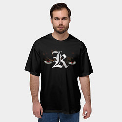 Футболка оверсайз мужская КИРА глаза DEATH NOTE, цвет: 3D-принт — фото 2