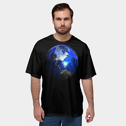 Футболка оверсайз мужская Планета, цвет: 3D-принт — фото 2