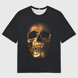 Футболка оверсайз мужская Golden Skull, цвет: 3D-принт