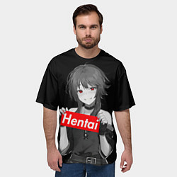 Футболка оверсайз мужская Megumin Hentai, цвет: 3D-принт — фото 2