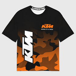 Мужская футболка оверсайз KTM MOTORCYCLES КТМ МОТОЦИКЛ