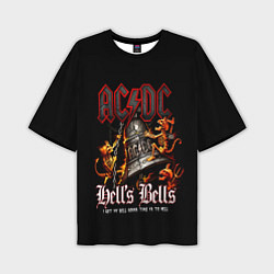 Футболка оверсайз мужская ACDC Hells Bells, цвет: 3D-принт