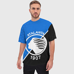 Футболка оверсайз мужская FC ATALANTA ФК АТАЛАНТА, цвет: 3D-принт — фото 2