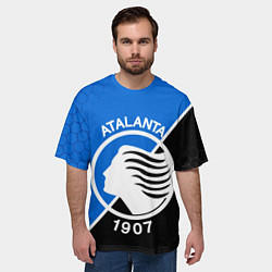 Футболка оверсайз мужская FC ATALANTA ФК АТАЛАНТА, цвет: 3D-принт — фото 2