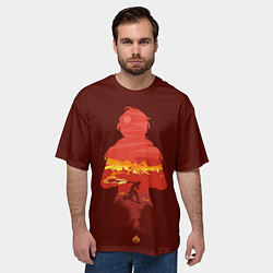 Футболка оверсайз мужская Genshin Impact Diluc, цвет: 3D-принт — фото 2