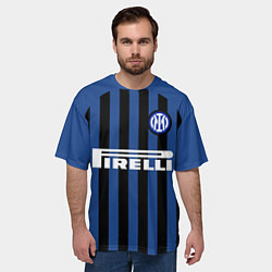 Футболка оверсайз мужская INTER MILAN, цвет: 3D-принт — фото 2