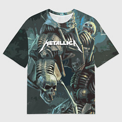Мужская футболка оверсайз Metallica Metal Skull