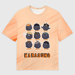 Футболка оверсайз мужская Вороны школы Карасуно Haikyu!!, цвет: 3D-принт