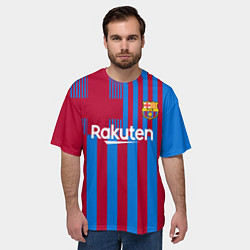 Футболка оверсайз мужская Ансу Фати Барселона 20212022, цвет: 3D-принт — фото 2