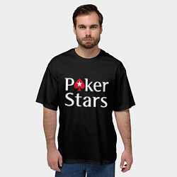 Футболка оверсайз мужская Poker Stars, цвет: 3D-принт — фото 2