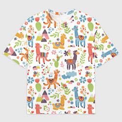 Мужская футболка оверсайз Ламы