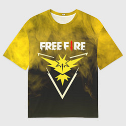 Футболка оверсайз мужская FREEFIRE YELLOW SMOKE Z, цвет: 3D-принт