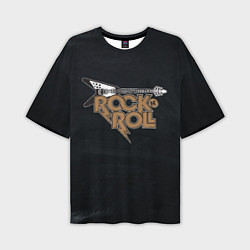 Мужская футболка оверсайз Rock n Roll Гитара