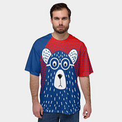 Футболка оверсайз мужская Медведь, цвет: 3D-принт — фото 2