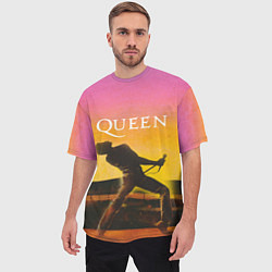 Футболка оверсайз мужская Queen Freddie Mercury Z, цвет: 3D-принт — фото 2