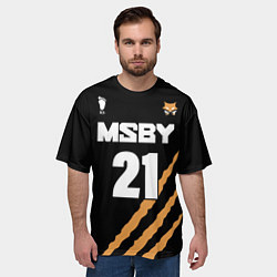 Футболка оверсайз мужская 21 MSBY BLACK JACKALS, цвет: 3D-принт — фото 2