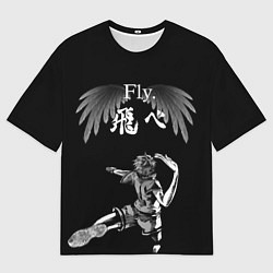 Футболка оверсайз мужская FLY ХИНАТА, цвет: 3D-принт