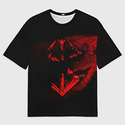 Футболка оверсайз мужская Берсерк манга, цвет: 3D-принт