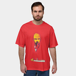 Футболка оверсайз мужская Энди Уорхол - Красный Ленин, цвет: 3D-принт — фото 2