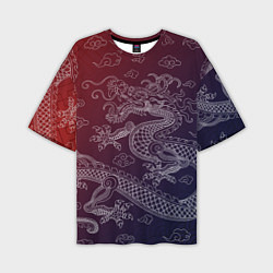Мужская футболка оверсайз Традиционный китайский дракон