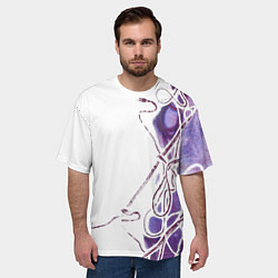 Футболка оверсайз мужская Фиолетовые нити, цвет: 3D-принт — фото 2