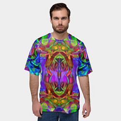 Футболка оверсайз мужская Психоделика Абстракция, цвет: 3D-принт — фото 2