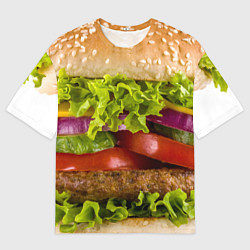 Мужская футболка оверсайз Бургер