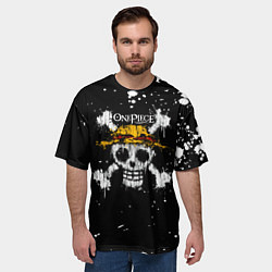Футболка оверсайз мужская Весылый Роджер One Piece, цвет: 3D-принт — фото 2