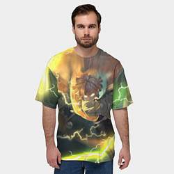 Футболка оверсайз мужская ZENITSU ЗЕНИТСУ ЛОГО спина, цвет: 3D-принт — фото 2