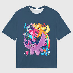 Футболка оверсайз мужская Пони тим, цвет: 3D-принт