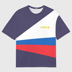 Футболка оверсайз мужская Токио 2021 Форма России, цвет: 3D-принт