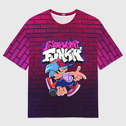 Футболка оверсайз мужская Friday Night Funkin Бойфренд, цвет: 3D-принт