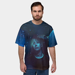 Футболка оверсайз мужская BTS БТС ЛОГО спина Z, цвет: 3D-принт — фото 2