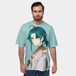 Футболка оверсайз мужская Xiao Genshin Impact, цвет: 3D-принт — фото 2
