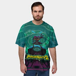 Футболка оверсайз мужская PsychoNauts 2 Рас, цвет: 3D-принт — фото 2