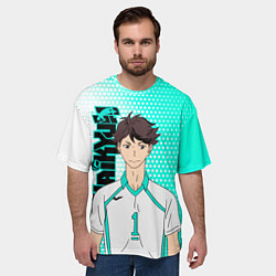 Футболка оверсайз мужская Тоору Ойкава Oikawa Toru, цвет: 3D-принт — фото 2