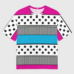 Мужская футболка оверсайз Молодежный современный узор