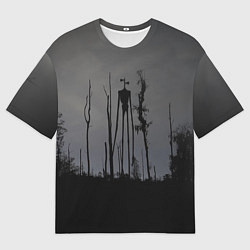 Мужская футболка оверсайз Сиреноголовый В Лесу Игра