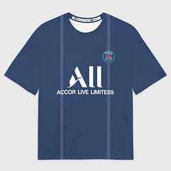 Футболка оверсайз мужская Messi PSG Football, цвет: 3D-принт