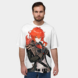 Футболка оверсайз мужская Дилюк из Genshin Impact, цвет: 3D-принт — фото 2