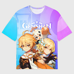 Футболка оверсайз мужская Genshin Impact, цвет: 3D-принт