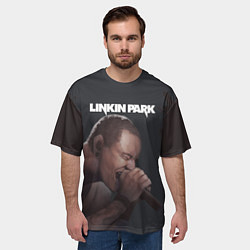 Футболка оверсайз мужская LINKIN PARK ЛИНКИН ПАРК Z, цвет: 3D-принт — фото 2