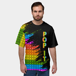 Футболка оверсайз мужская ИГРУШКА POP it ПОП-ИТ, цвет: 3D-принт — фото 2