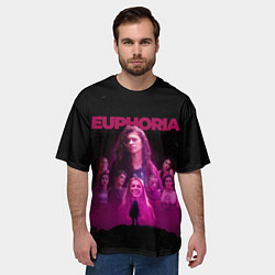 Футболка оверсайз мужская Euphoria team, цвет: 3D-принт — фото 2