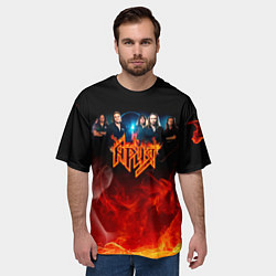 Футболка оверсайз мужская Ария в огне, цвет: 3D-принт — фото 2