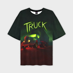 Футболка оверсайз мужская Truck neon, цвет: 3D-принт