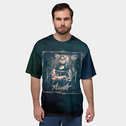 Футболка оверсайз мужская Алиса - ИЗГОЙ, цвет: 3D-принт — фото 2